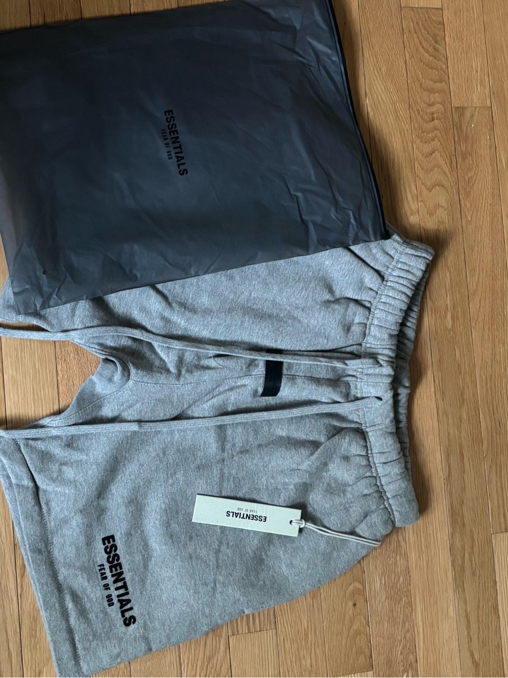 Essentials Dark Oatmeal Shorts (Brand New) - Picture 2 of 4